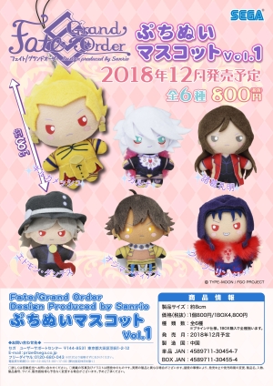 『Fate/Grand Order Design Produced by Sanrio 』ぷちぬいマスコットVol.1