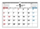 書き込み式シンプルカレンダー　A3ヨコ　2014