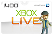 Xbox　Live　1400　マイクロソフトポイントカード