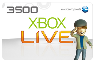 Xbox Live 3500 マイクロソフトポイントカード