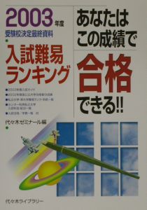 あなたはこの成績で合格できる！！　２００３年度