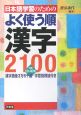 日本語学習のためのよく使う順漢字2100