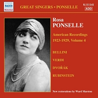 ローザ・ポンセルのアメリカ録音集第４集　１８９７～１９８１年