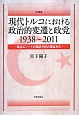 現代トルコにおける政治的変遷と政党　1938〜2011