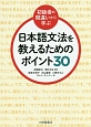 日本語文法を教えるためのポイント30