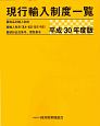 現行輸入制度一覧　平成30年