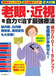 老眼・近視を自力で治す最強療法　眼筋ほぐしメガネ・視力回復ポスター　２大付録