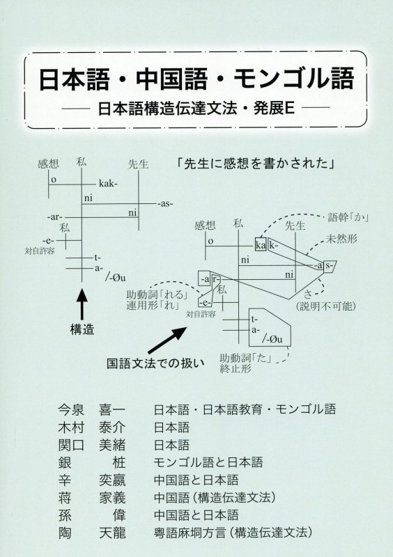 日本語・中国語・モンゴル語　日本構造伝達文法・発展Ｅ