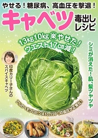 やせる！糖尿病、高血圧を撃退！キャベツ毒出しレシピ　１３ｋｇ１０ｋｇ（楽）やせた！ウエスト１７ｃｍ減！