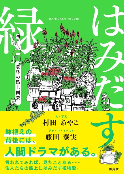 はみだす緑　黄昏の路上園芸