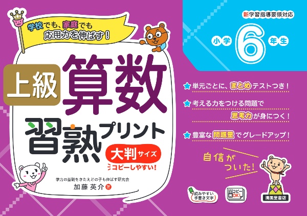 上級算数習熟プリント　小学６年生　大判サイズ