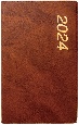 1522　SANNOアルファウィークリー・B6判（茶）　2024年版　1月始まり手帳
