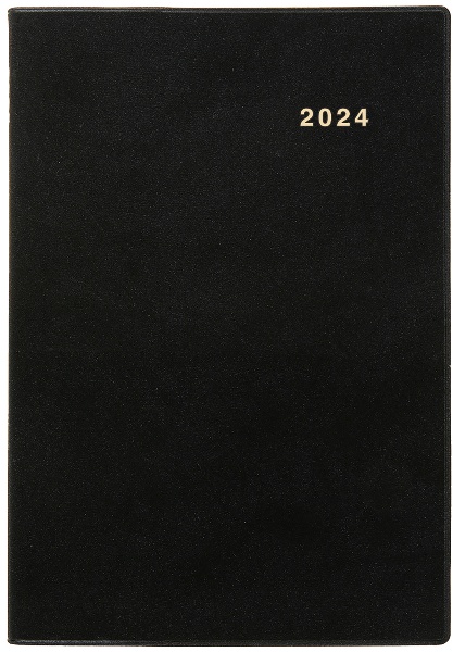 ３２２２　ＳＡＮＮＯ　ＮＥＷブロック・Ａ５判（黒）　２０２４年版　１月始まり手帳