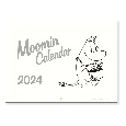 ムーミン壁かけカレンダー　モノトーン　2024