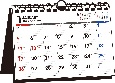 シンプル卓上カレンダー［卓上・壁掛け両用／A5ヨコ］【T19】　2025年