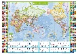 壁に貼る地図カレンダー・世界全図　2025