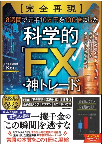 【完全再現】８週間で元手１０万円を１００倍にした科学的「ＦＸ・神トレード」　９４．６％の初心者トレーダーが勝利を確信したテクニカル分析の絶技