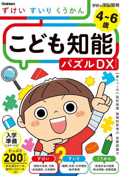 4~6歳 こども知能パズルDX ずけい・すいり・くうかん