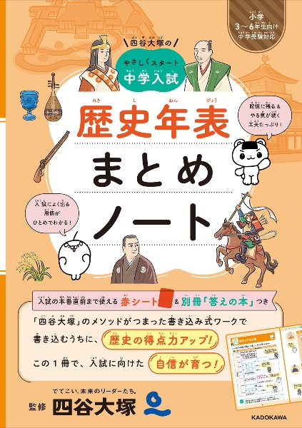四谷大塚の やさしくスタート中学入試 歴史年表まとめノート